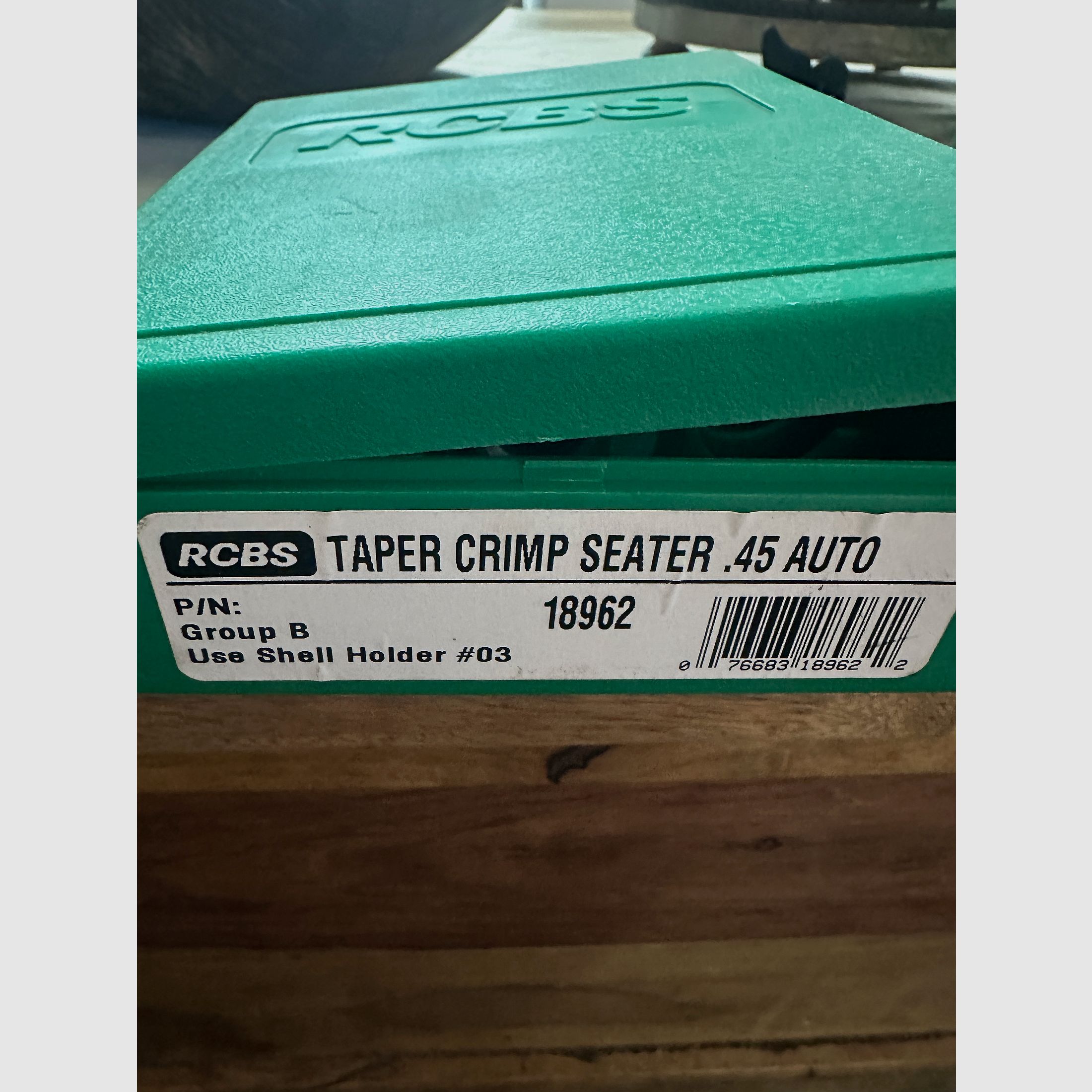 RCBS Taper Crimp Seater Die (.45 Auto / .45 ACP, número de artículo 18962)