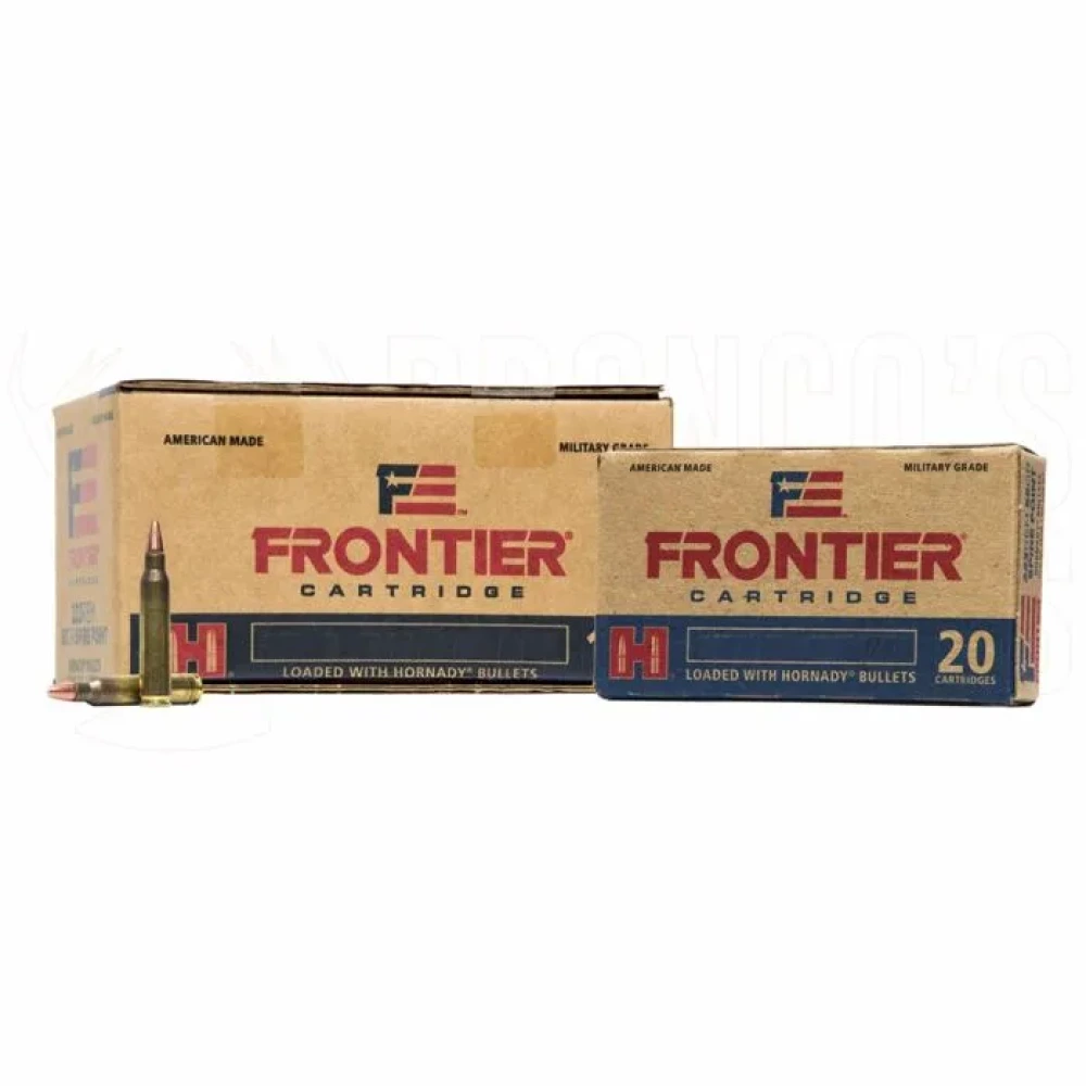 MUNITION HORNADY FRONTIER 5.56 NATO 62 GR FMJ (150)