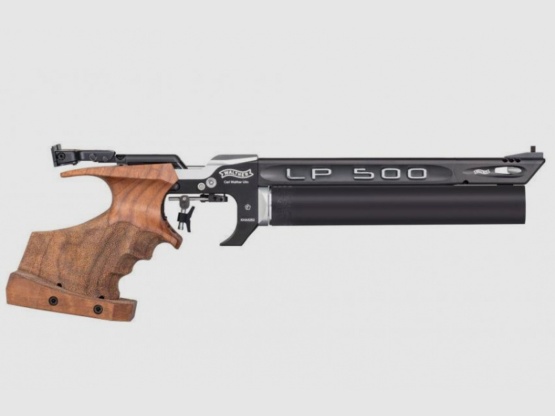 WALTHER LP500 Expert Nussbaumgriff mit einer Alu-Kartusche