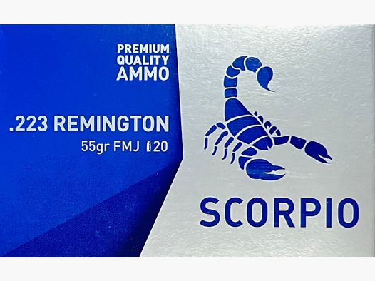 Scorpio .223rem FMJ 50grs - 1000 Schuss