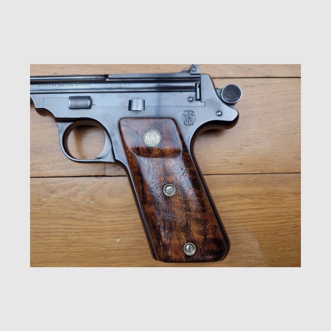 Merveille art déco – Smith&Wesson Straight Line – 22LR – 10 pouces – 1.870 fabriqués only! – né en 1925 ! État superbe !, image 3 sur 24