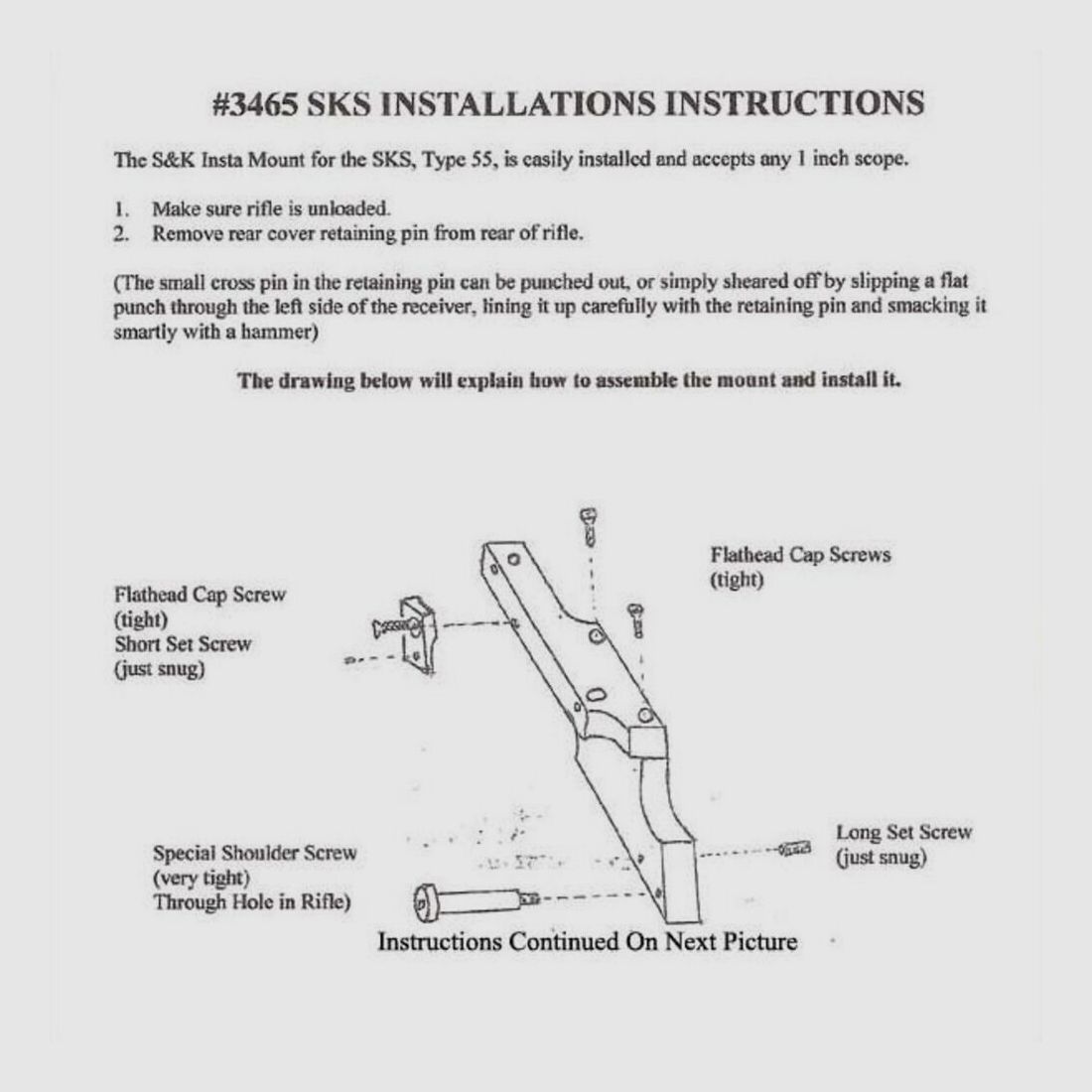S&K Mounts USA Insta Montage Set SKS Type 56