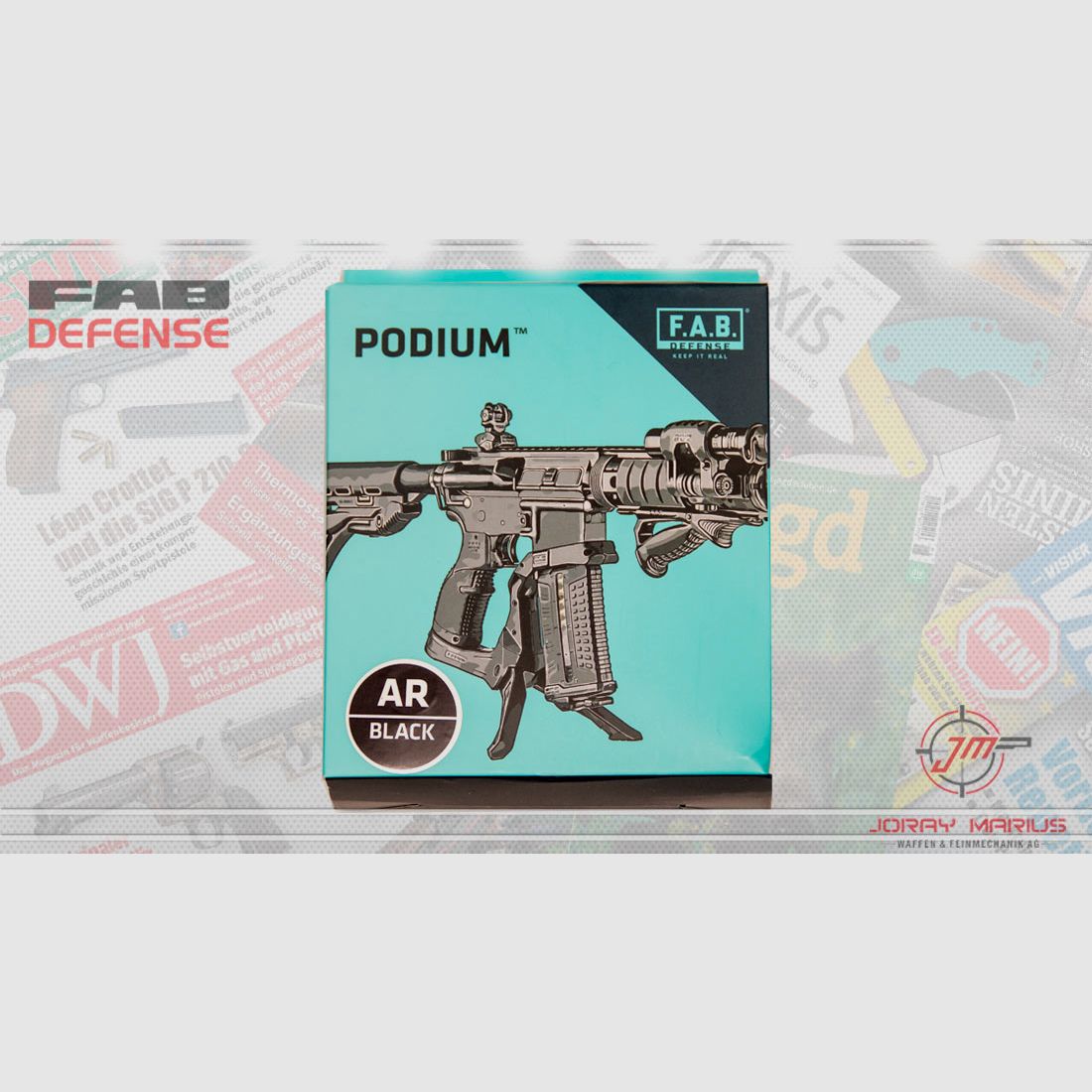 FAB Defense Podium kit de empuñadura AR15 con bipode integrado