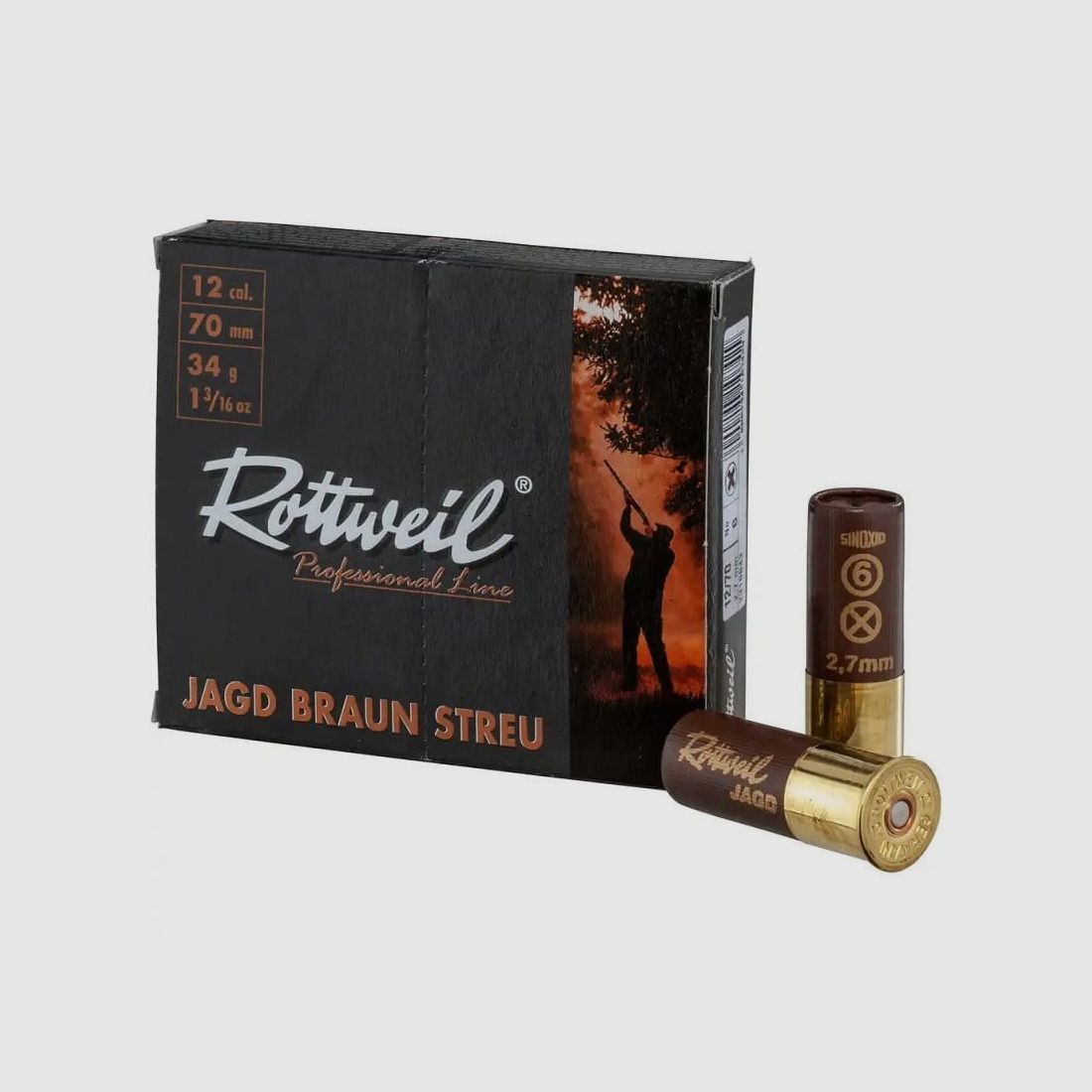 Rottweil Jagd Streu Plastik 12/70 2,7 mm - 10 Stk.