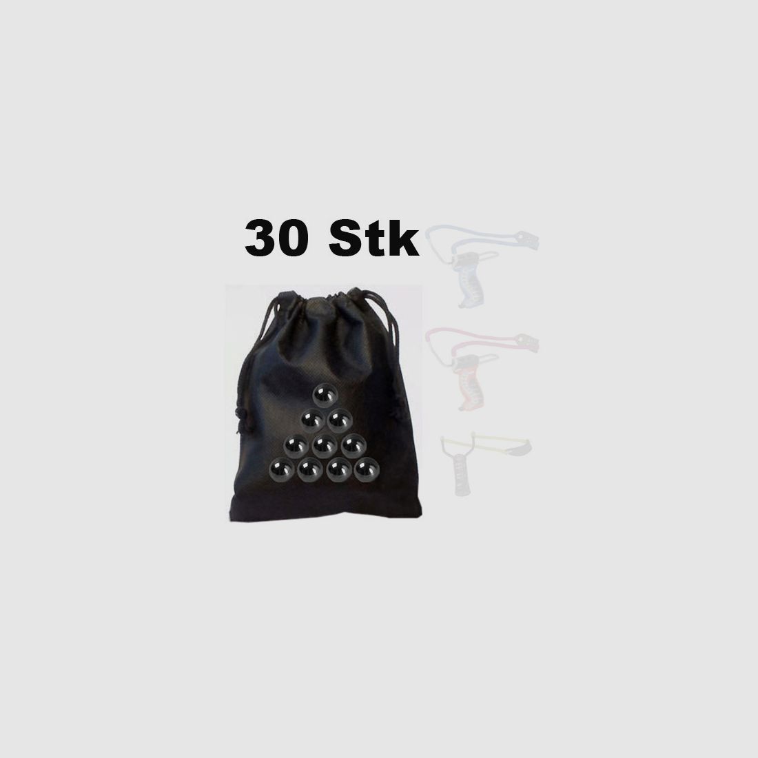 30 Stück Ersatz-Kugeln Stahlkugeln für Schleuder
