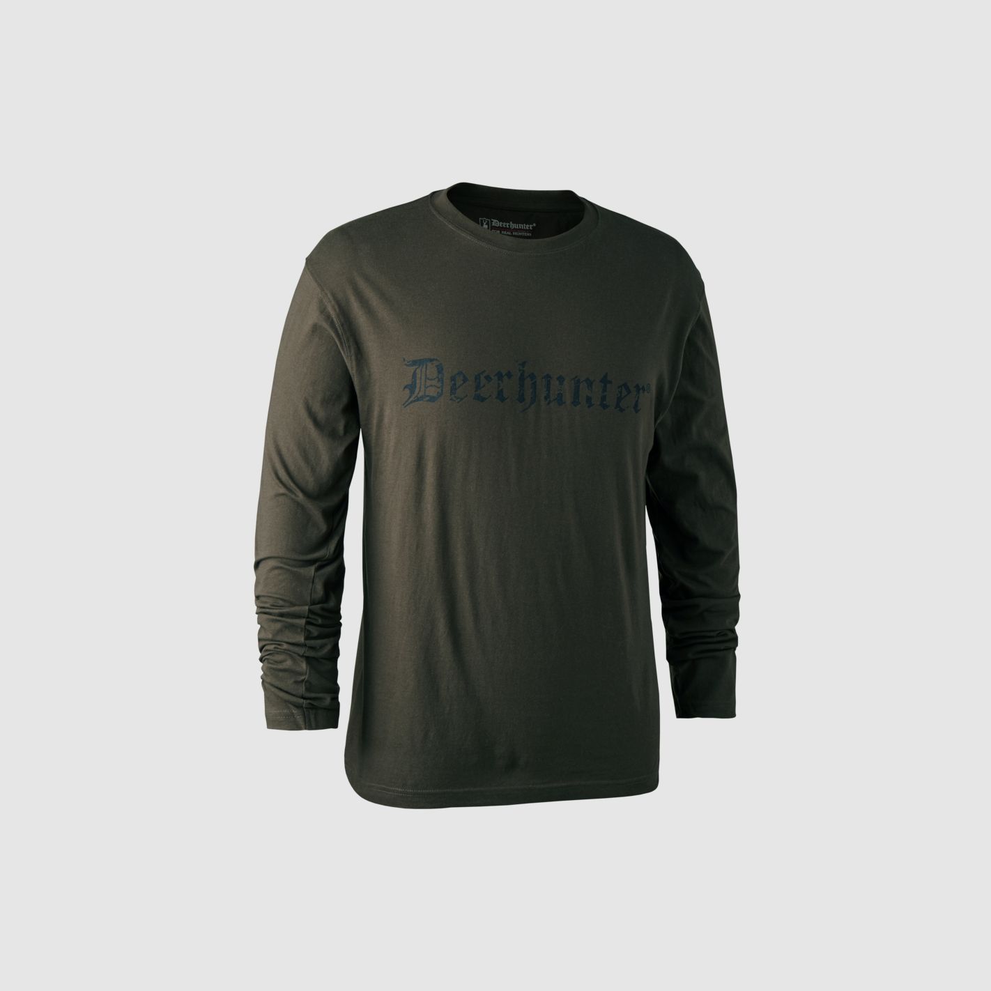 DEERHUNTER LANGARM T-SHIRT LOGO BARK GREEN, Bild 1 von 2