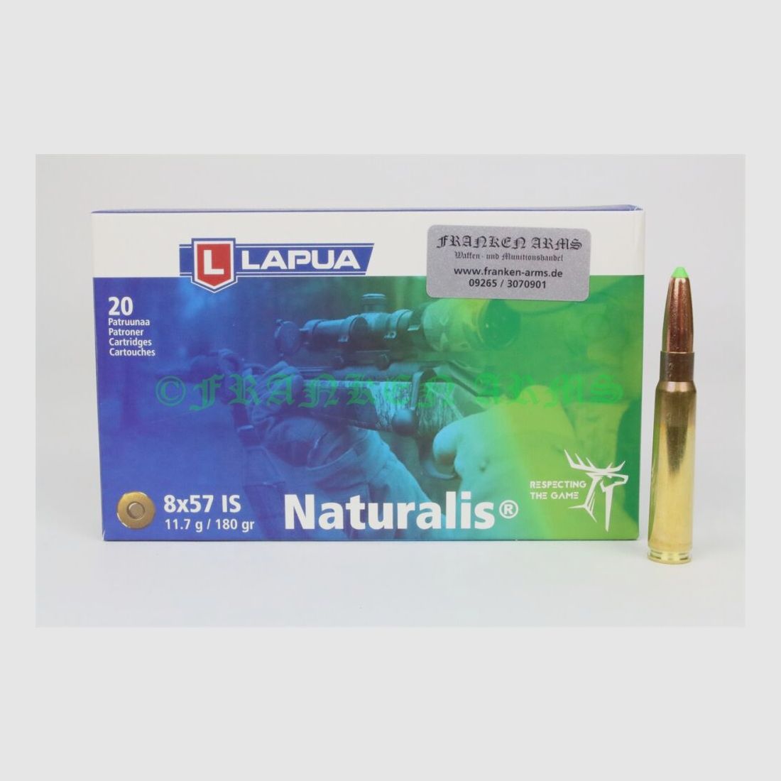 Lapua Naturalis 8x57IS 180gr. 11.7g 20 pieces quantity discount