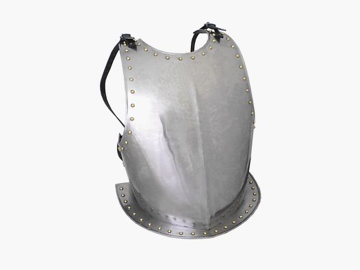 Chest armor with adjustable leather straps