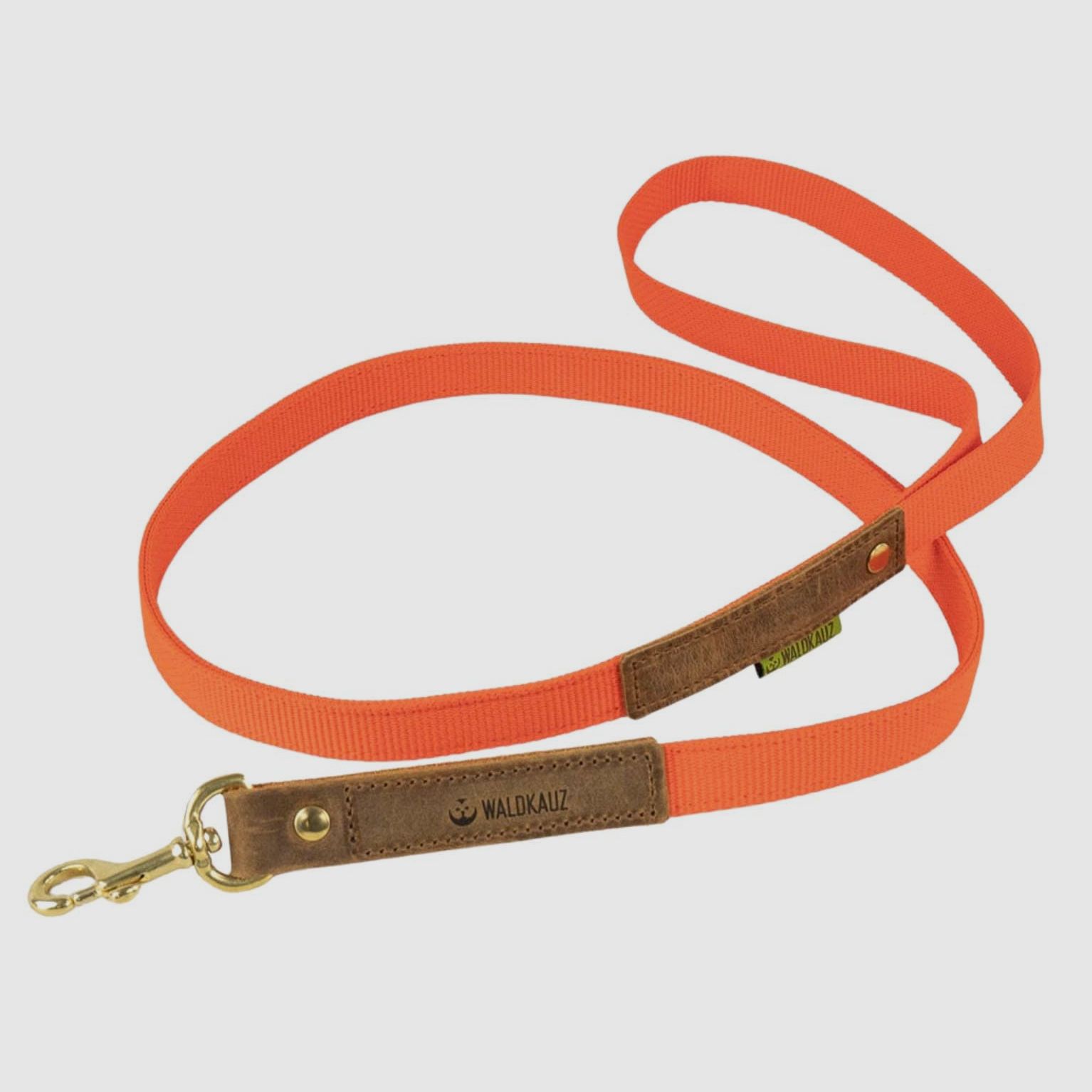 Waldkauz Führleine ''Wadenbeißer'' / Länge 120cm Orange