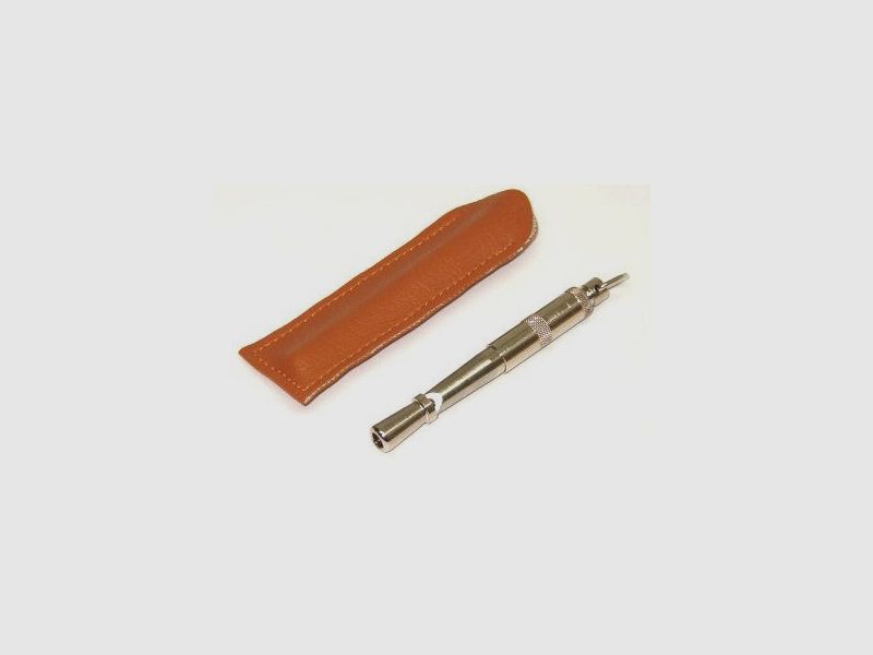 VENTURINI FISCHIETTO IN OTTONE CROMATO AFONO REGOLABILE MM 75, immagine 2 di 2