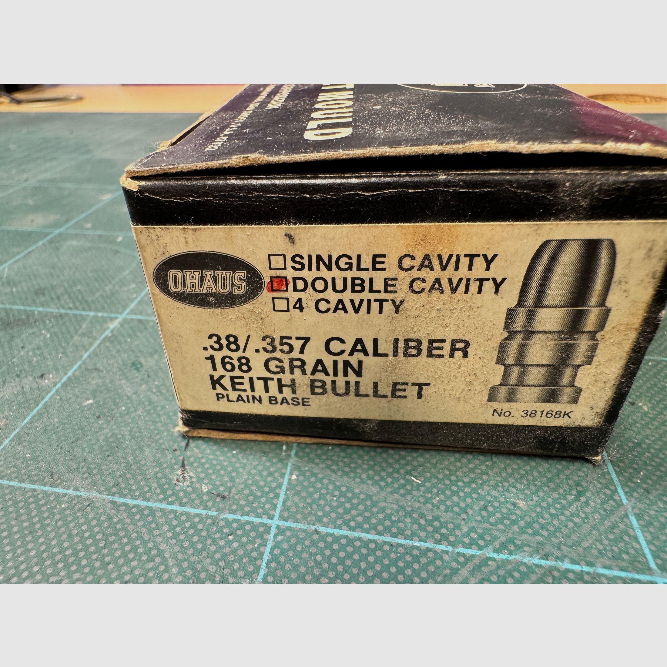Dual Giesskokille OHAUS Bullet Mould caliber 357/ 38 168gr. Nr.38168K