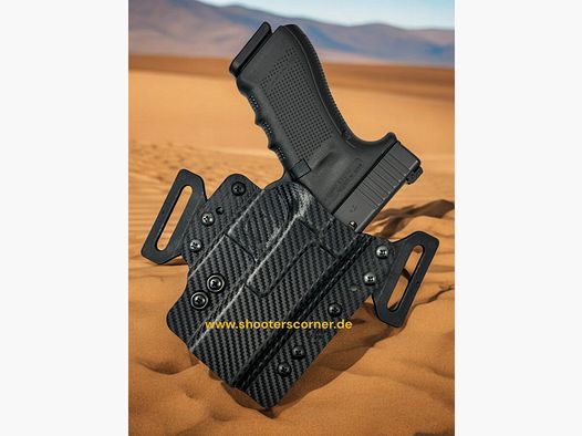 Höppner und Schumann OWB Holster Glock 17/34 schwarz-carbon RH/LH