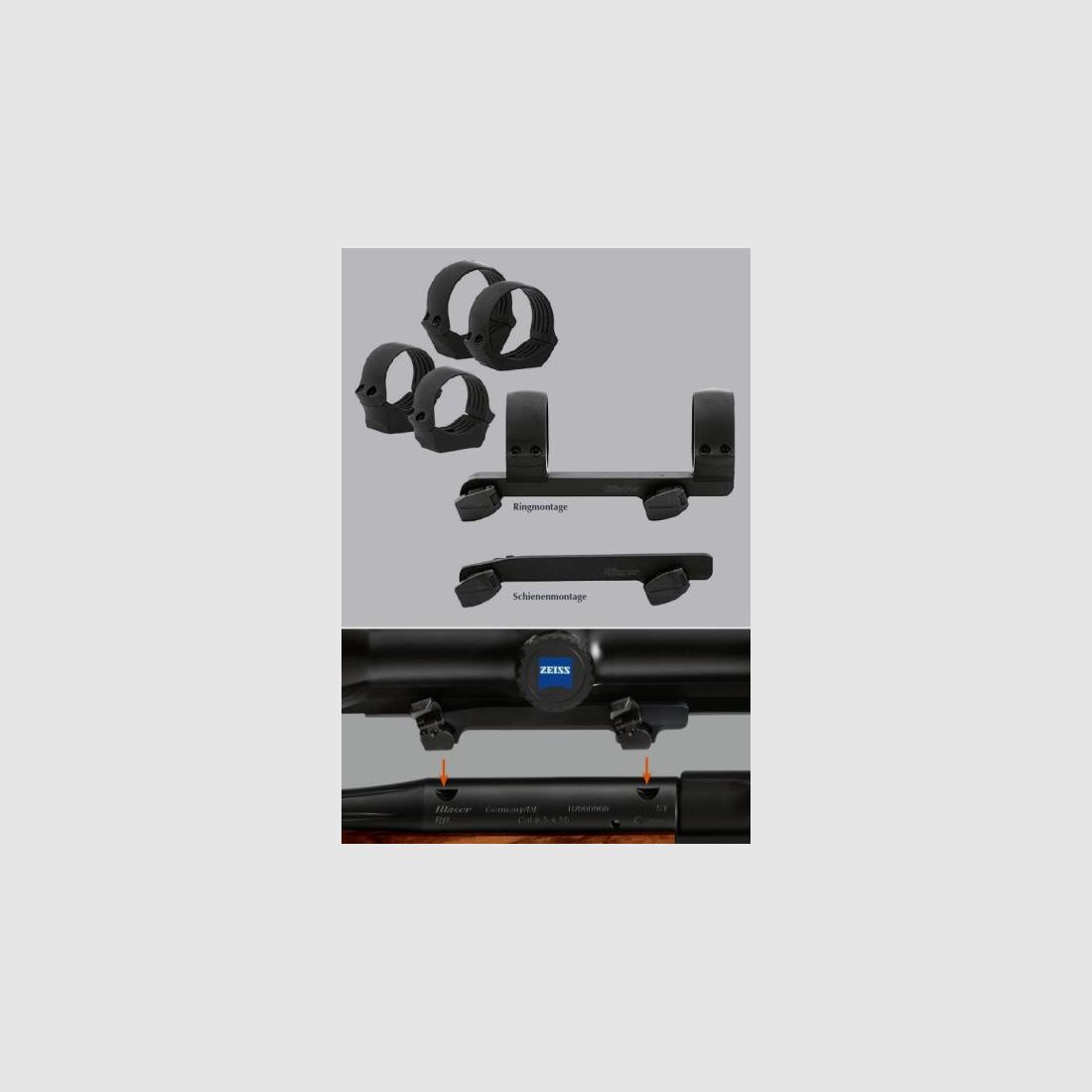 BLASER Montage f. R8/BBF/BD u.a. Sattelmont. f. Zeiss VM