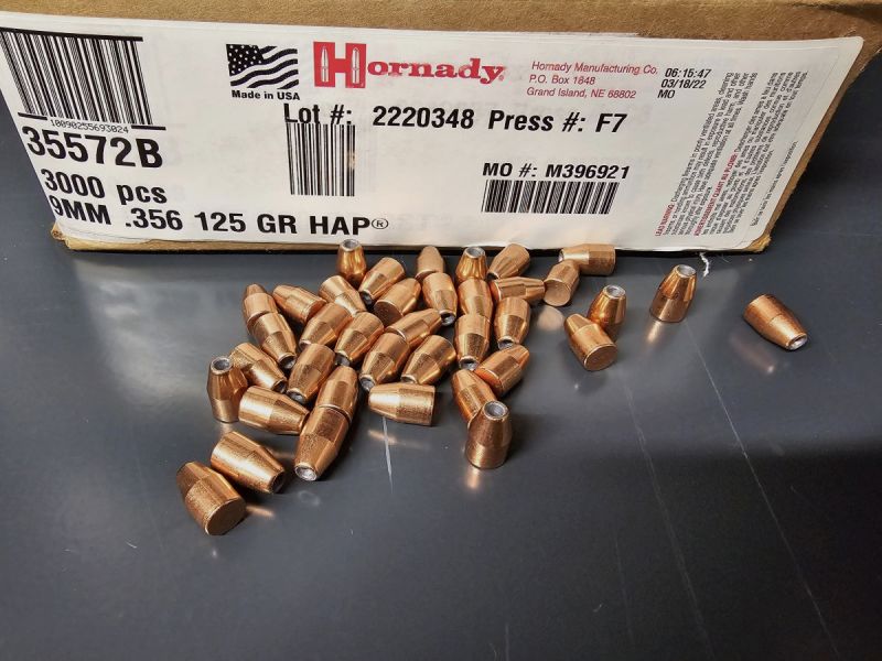 Hornady Geschosse .356 HAP 125gr. 500St.