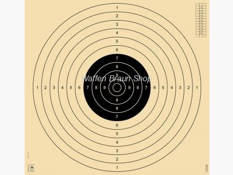 Präzi-tarcza, 4-krotnie nacięta do karabinu, pistoletu i broni czarnoprochowej, certyfikowana przez ISSF