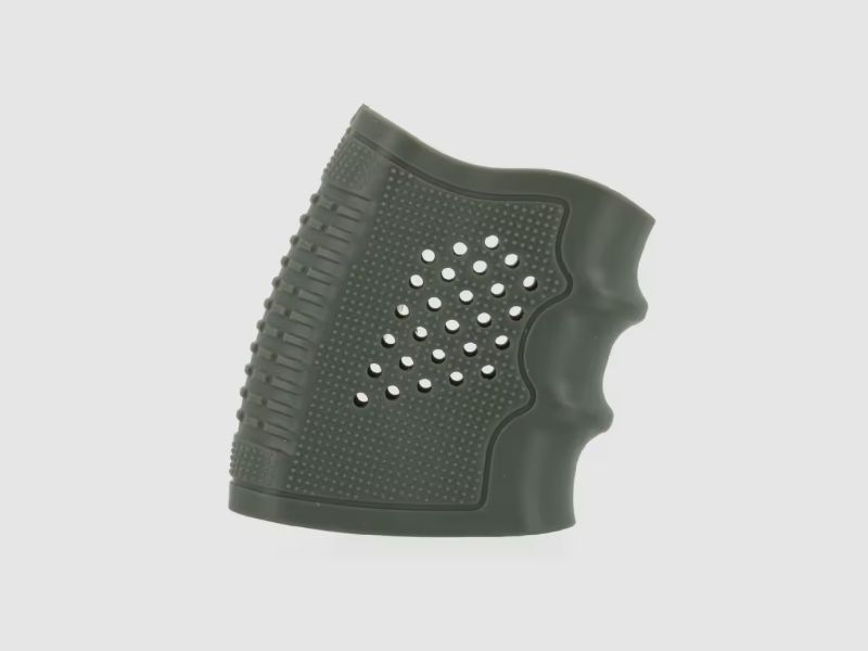 3 Stk. Tactical Grip Glove Griffüberzug Gummi für Glock und weitere Pistolen, schwarz, grün & desert