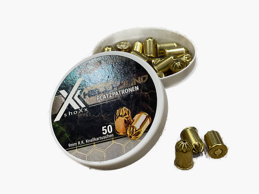 SHOXX HELLHOUND - PLATZPATRONEN - 9MM R.K. - 50 PATRONEN