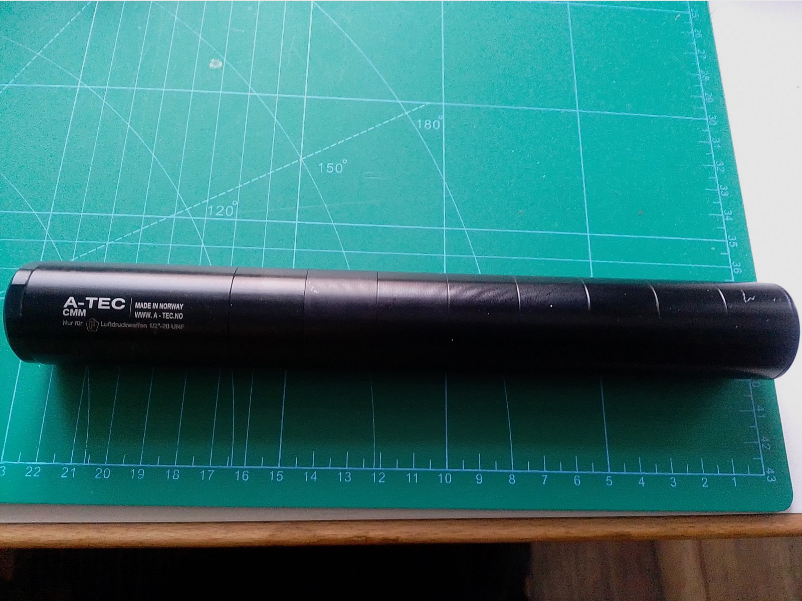 1 x Schalldämpfer 1/2" 20 UNF Gewinde 9 Kammern 4,5 mm A-Tec Norwegen