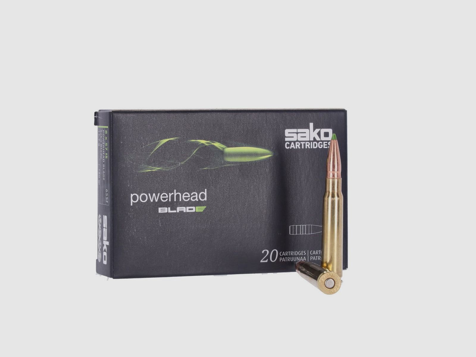 Sako 8x57 IS Powerhead Blade 180 gr. - 20 stuks., afbeelding 2 van 2