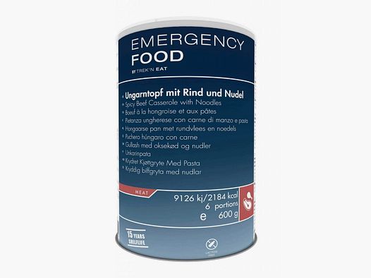 TREK'N EAT EMERGENCY FOOD Ungarntopf mit Rind und Nudeln - 600 g