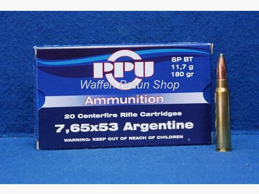 Partizan 7,65x53 Argent SP 11,7g 180 grain 20 Stück