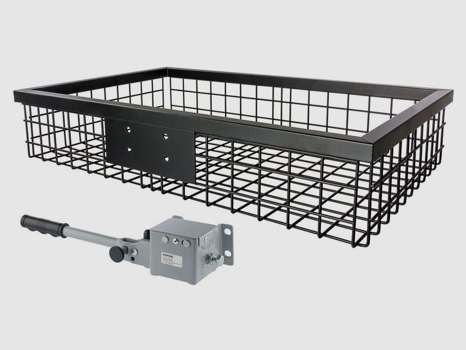 Eurohunt Heckträger schwarz beschichtet 890 x 580 x 180 mm mit Schnellkupplung