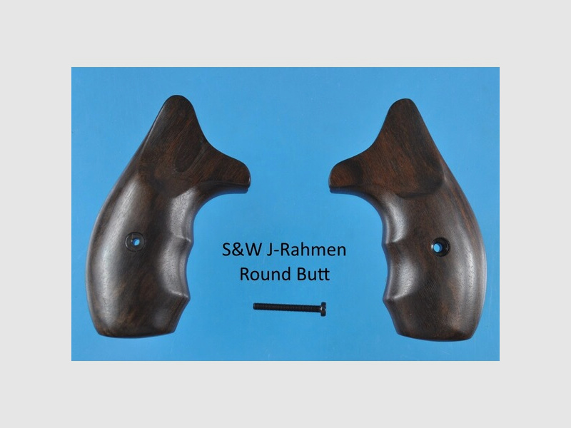 Nussbaum-Griffschalen für S&W J-Rahmen Round Butt (runder Rahmen),Weihrauch HW 37 u. 88, Erma EGR 66