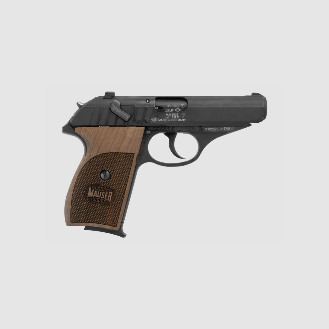 PISTOLET MAUSER HSR POIGNEÉS NOYER 22LR, image 2 sur 2