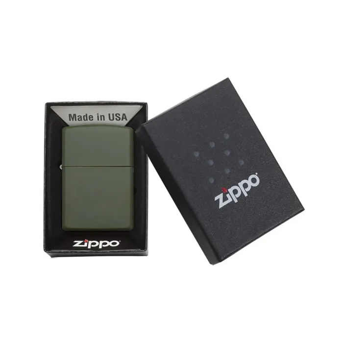 Zippo Benzinfeuerzeug matt Grün ( Oliv )