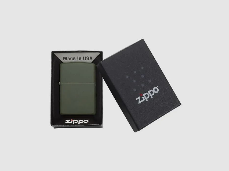 Zippo Benzinfeuerzeug matt Grün ( Oliv )