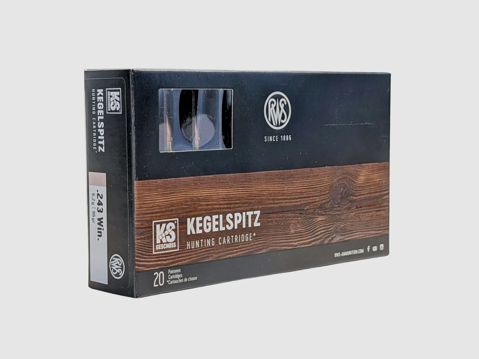 RWS .243Win Kegelspitz 96gr 20-Schuss
