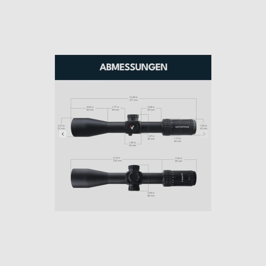 Victoptics OPFF-01 S4 Zielfernrohr 4-16x44 FFP - für 21mm Picatinny/Weaver