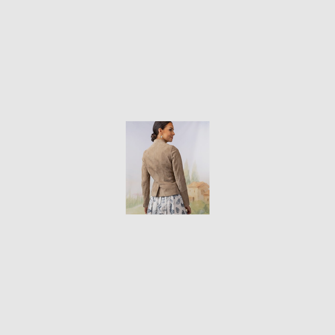 Chaqueta de cuero Habsburg Ehrenheim en piedra/beige, imagen 2 de 4