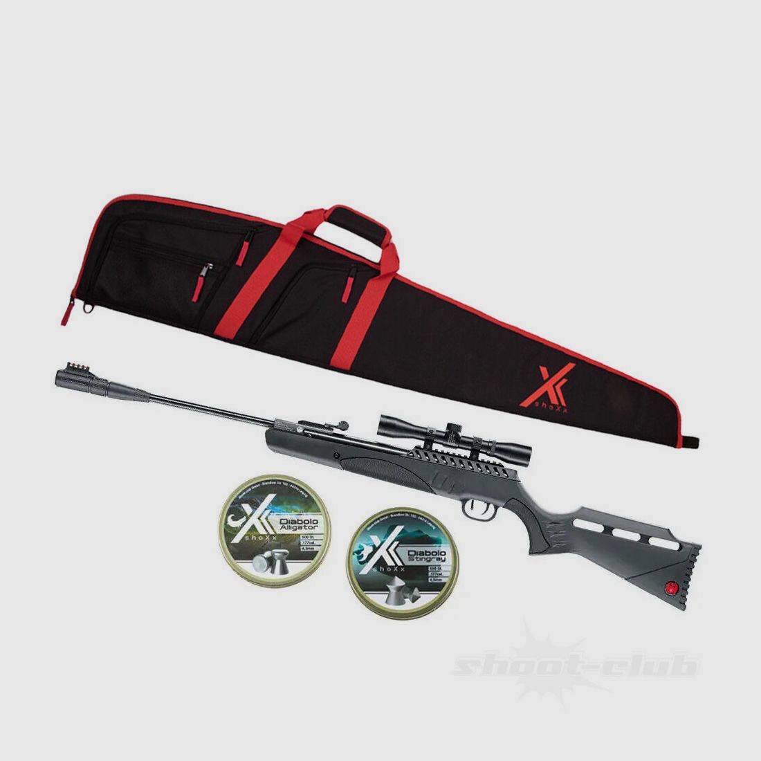 Ruger Targis Hunter Luftgewehr 4,5mm Diabolo schwarz im Futteral-Set