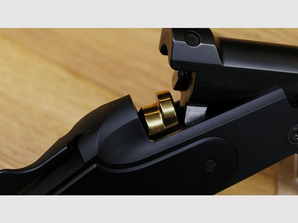 Blaser K95 Kipplaufbüchse / Black Edition / 6,5 Creedmoor / 52cm Lauf, lange Seitenplatten / HK 8 matt / Goldener Verschlussblock & Abzug / TRAUMWAFFE!