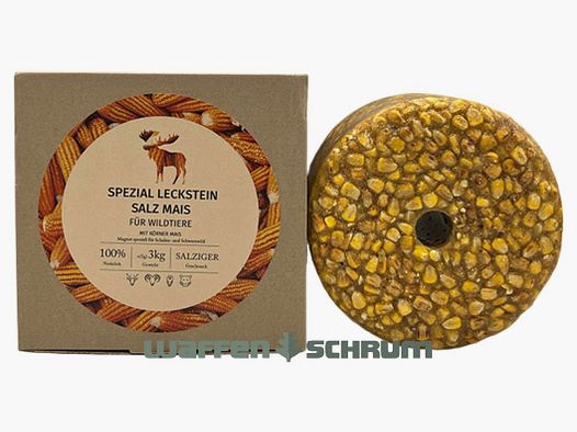 Wildlutscher Spezial Leckstein Salz Mais 3 kg