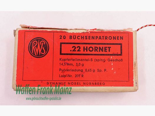 RWS (WZd.Fa.Rottweil) 3,0g Teilmantel .22Hornet