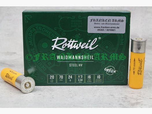 Rottweil Waidmannsheil Steel HV 20/70 3,25mm 10StücK