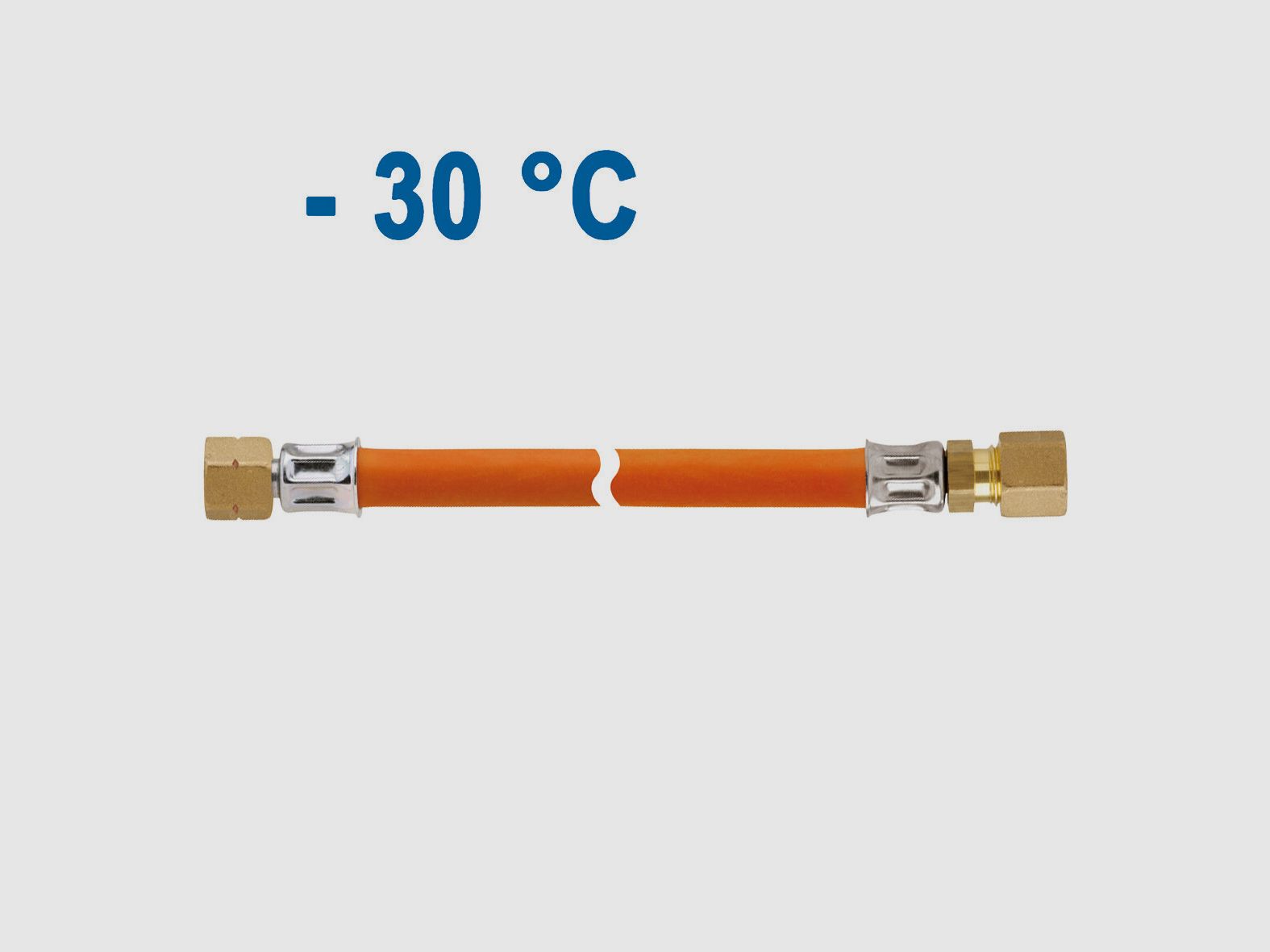 Mitteldruck-Schlauchleitung MS 10 bar, 400 mm, G 1/4 LH-ÜM x RST 8, Bild 6 von 9