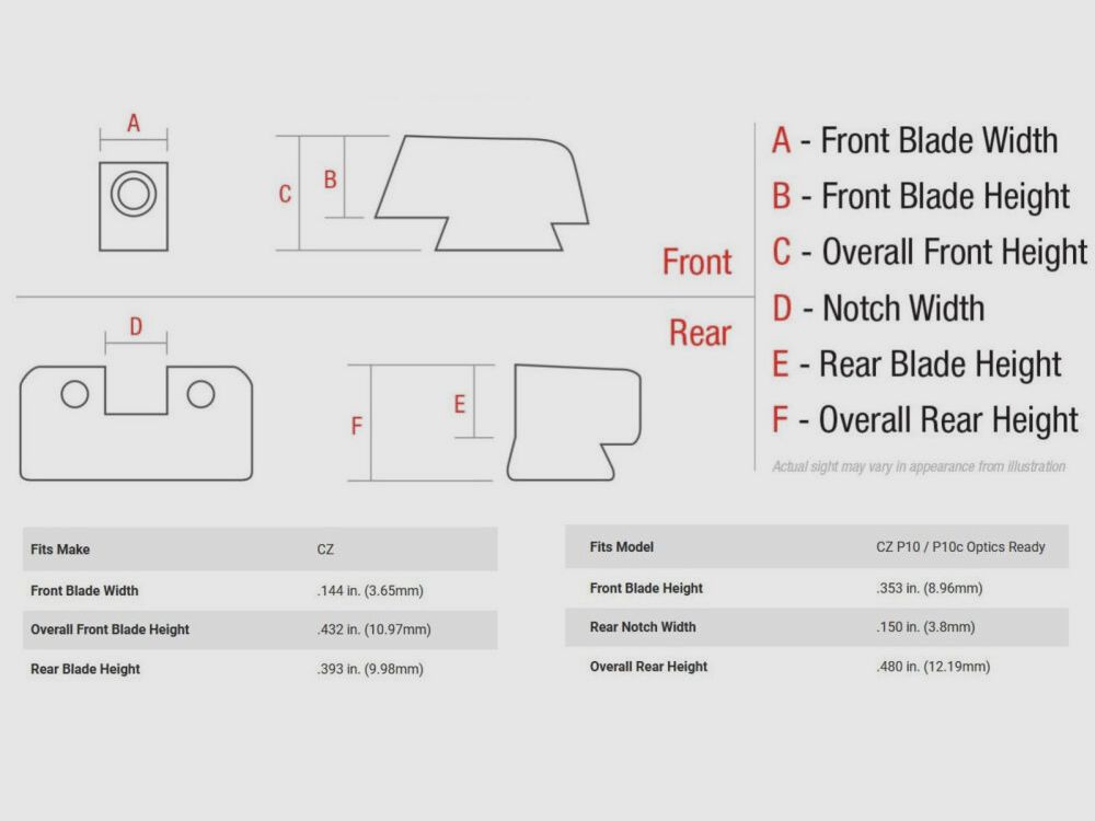 Mirino Trijicon B&T Verde/Verde S CZ P10/P10C