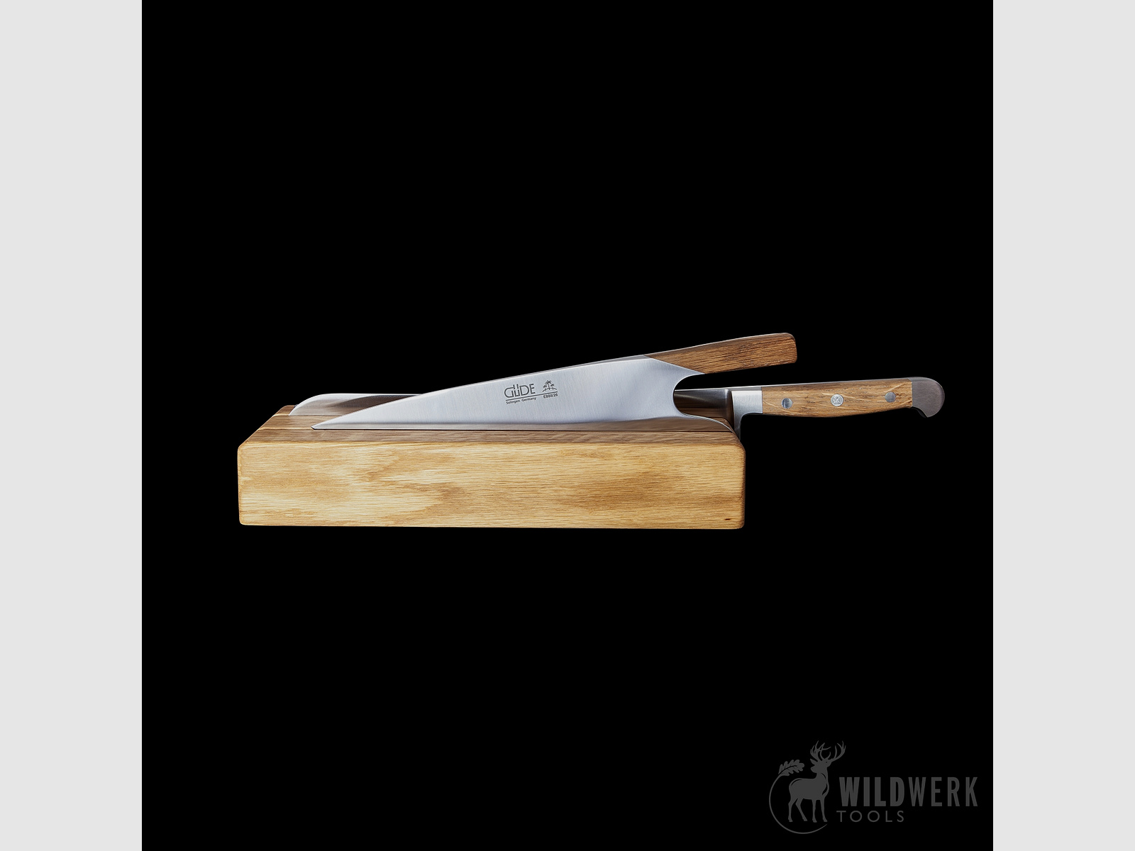 Güde Knife Holder Oak, for two knives