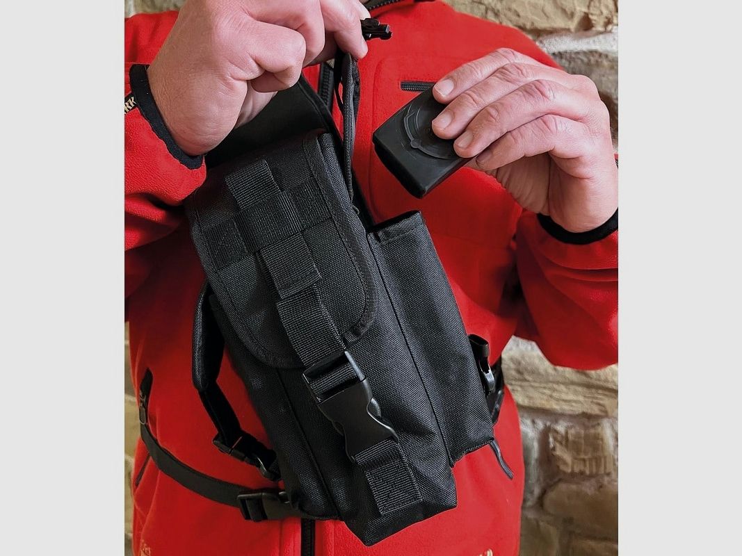 Dualoptik Brusttasche