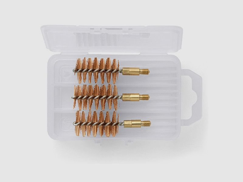 Eyselein bronzen borstels extra kort voor revolvers in een 3-delige set kaliber 9mm / .38/.357