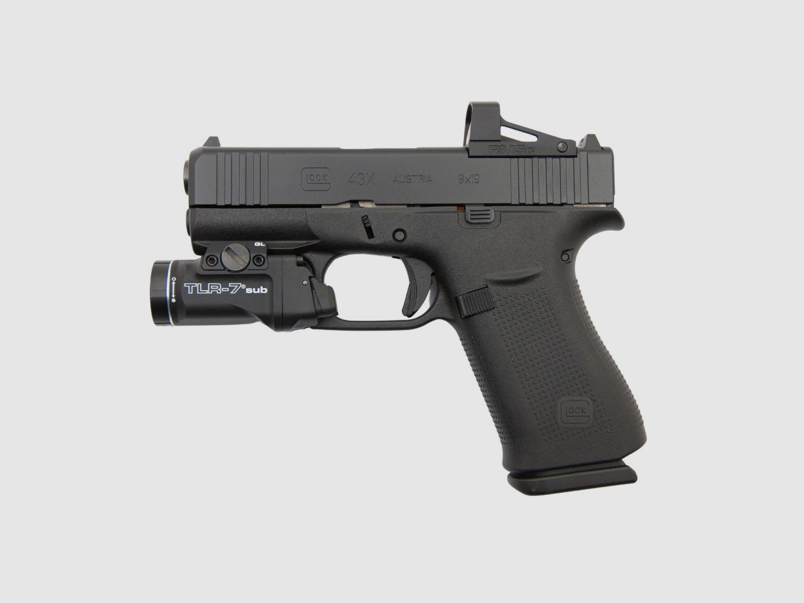 Glock 43x Combo with Shield RMSc red dot sight and Streamlight TLR-7 flashlight - 74165, image 1 of 3