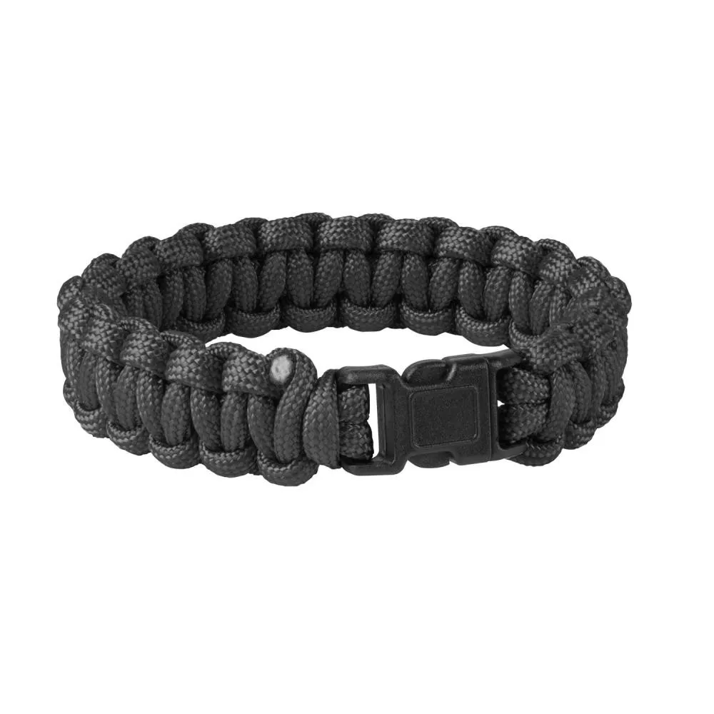 Bransoletka SURVIVAL BRACELET - Paracord - Black - AC-SBR-NL-01