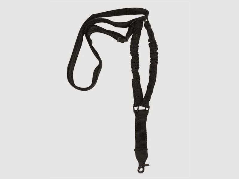 Tact. Gewehrgurt 1-Punkt SCHWARZ 65-123cm m. Bungee / Waffen Tragegurt Trageriemen Gewehrriemen