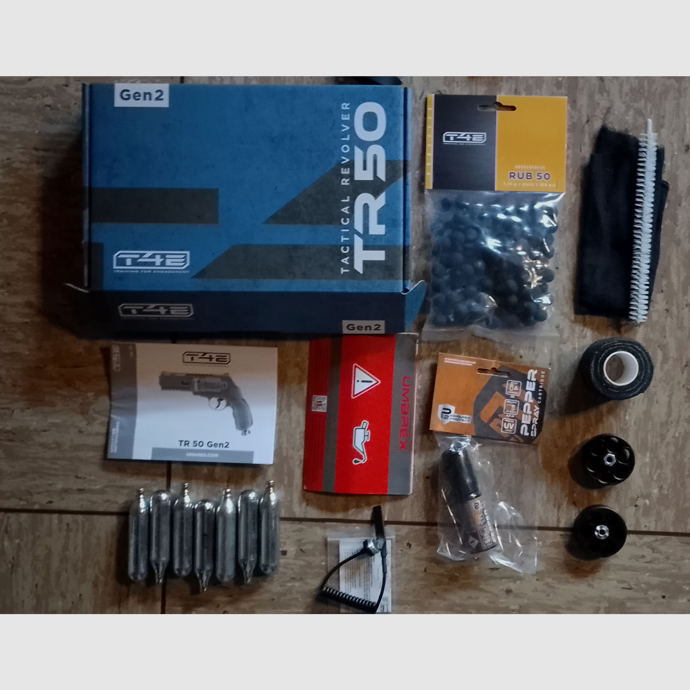 T4E Tr50 RAM .50 Set Pfeffer Launcher Alu Schulterstütze Klappschaft Rot Punkt Visier Zubehör Hdr50 neuwertig optional Vordergriff 