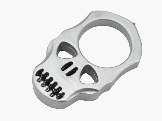 MINI KNUCKLE DUSTER SKULL ALU ARGENTO