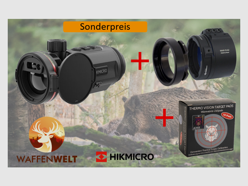 Hikmicro Thunder TQ35CL 3.0 Conjunto Completo con Adaptador Rusan MAR y Almohadillas de Objetivo Térmicas