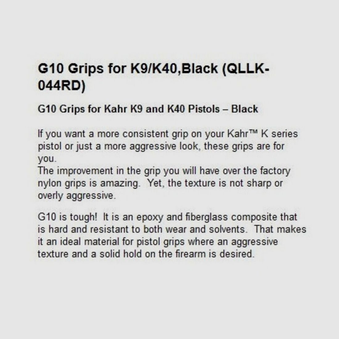 Kahr Arms Griff G10 Nr.41 K9+40 9mmLuger/.40S&W, Bild 3 von 3